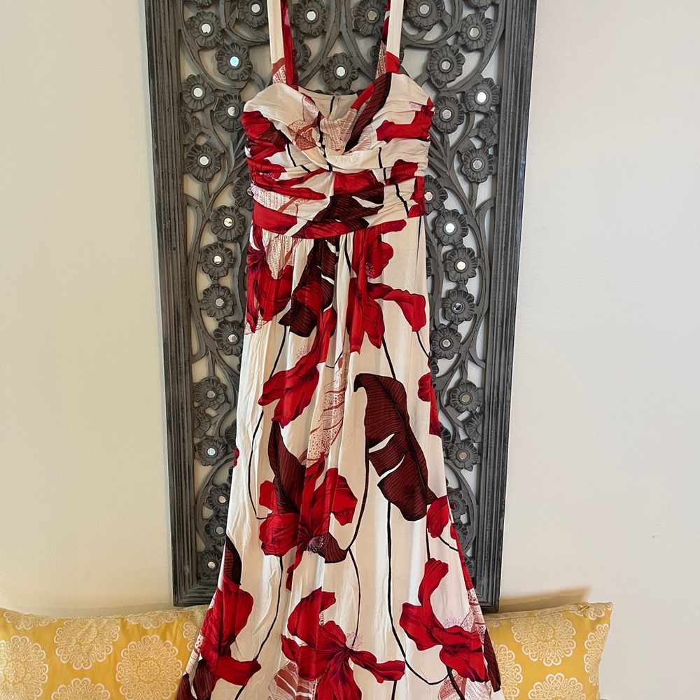 NWOT. Soma Red Floral Dress